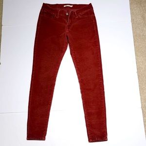 Levi's 710 Super Skinny Corduroy Stretch Pants Size-29